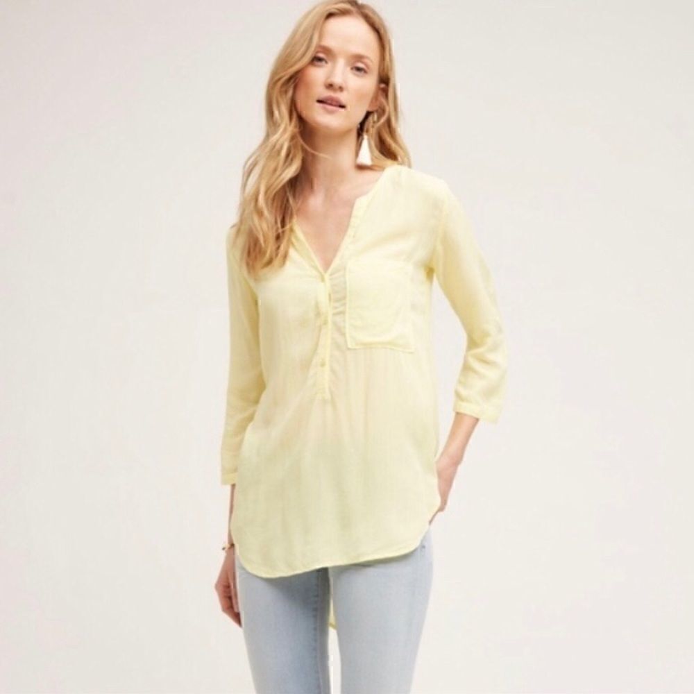 EUC Cloth & Stone Yellow Tunic Size Medium